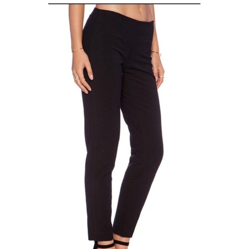 Theory Belisa Sevona Black Virgin Wool Blend Slim Ankle‎ Pants Size 8